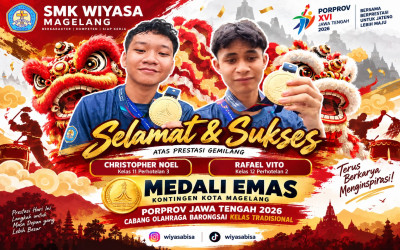 Siswa SMK Wiyasa Magelang Raih Medali Emas Porprov Jawa Tengah 2026 Cabang Barongsai